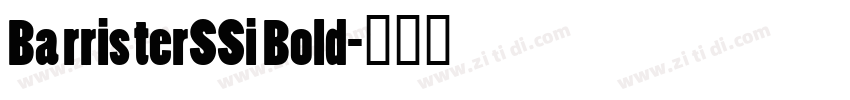 BarristerSSi Bold字体转换